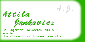attila jankovics business card